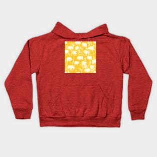 Yellow Aloha Palm Trees Kids Hoodie